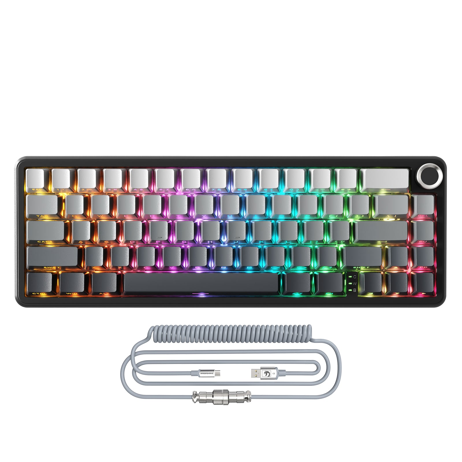 ATTACK SHARK X66 ワイヤレス メカニカルキーボード 8K コイルケーブル付き
