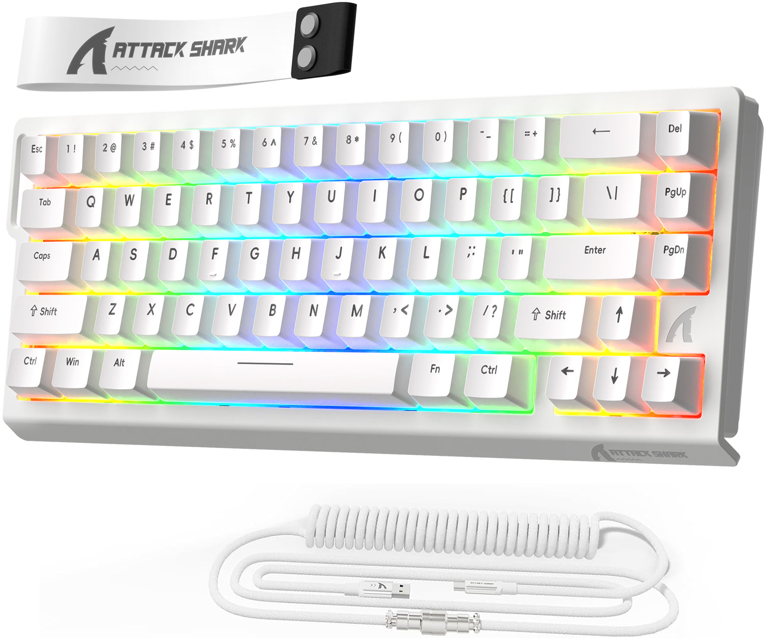 ATTACK SHARK X68 HE ラピッドトリガーキーボード 磁気スイッチ C01PRO コイルケーブル付き