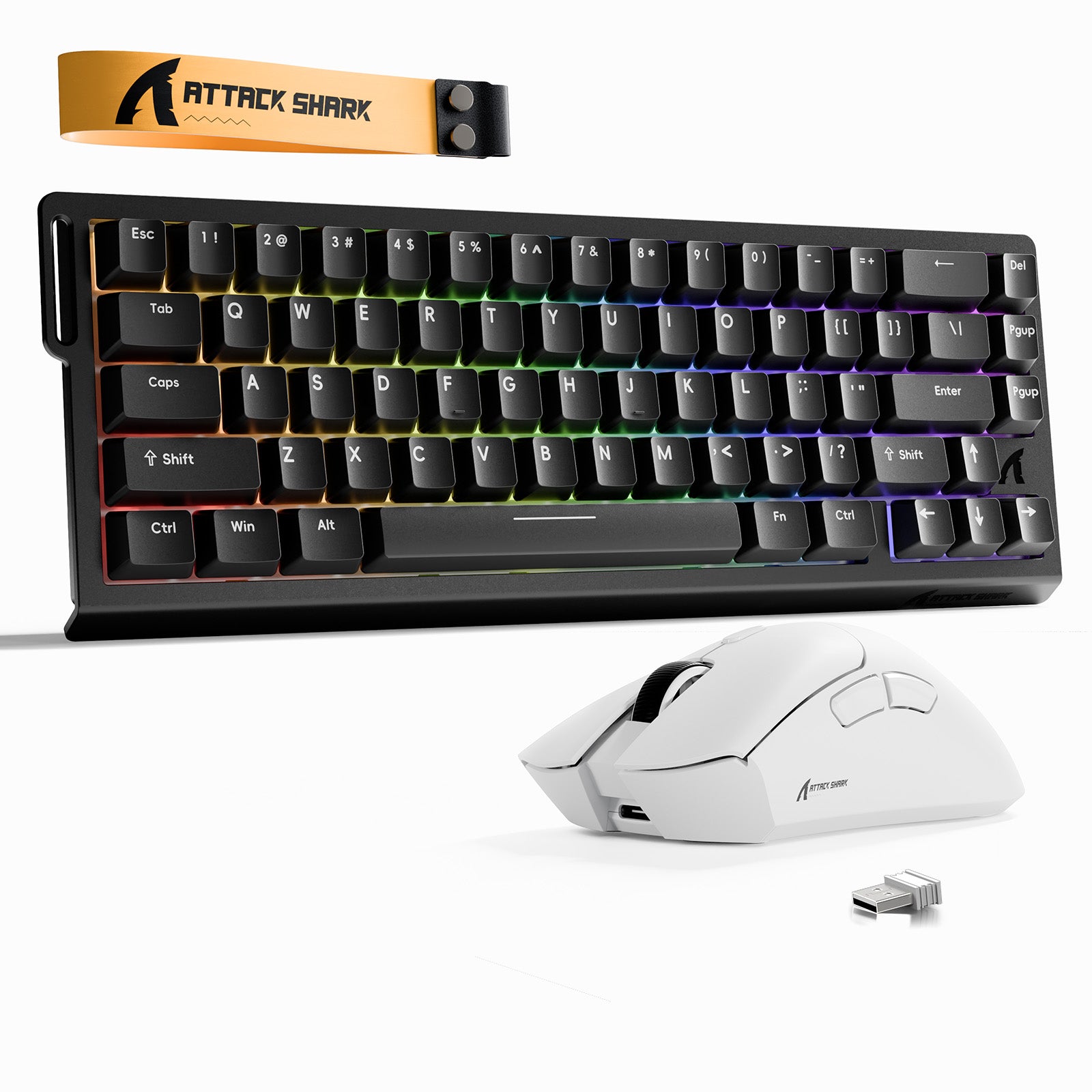 ATTACK SHARK X68HE ラピッドトリガーキーボード + R1 ワイヤレス ゲーミングマウス バンドル