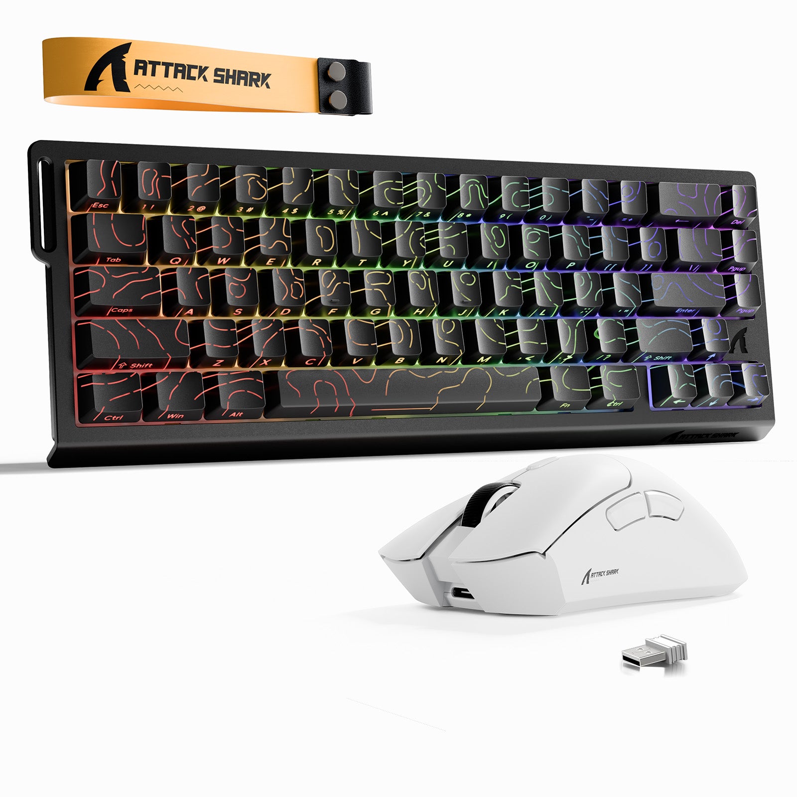 ATTACK SHARK X68HE ラピッドトリガーキーボード + R1 ワイヤレス ゲーミングマウス バンドル