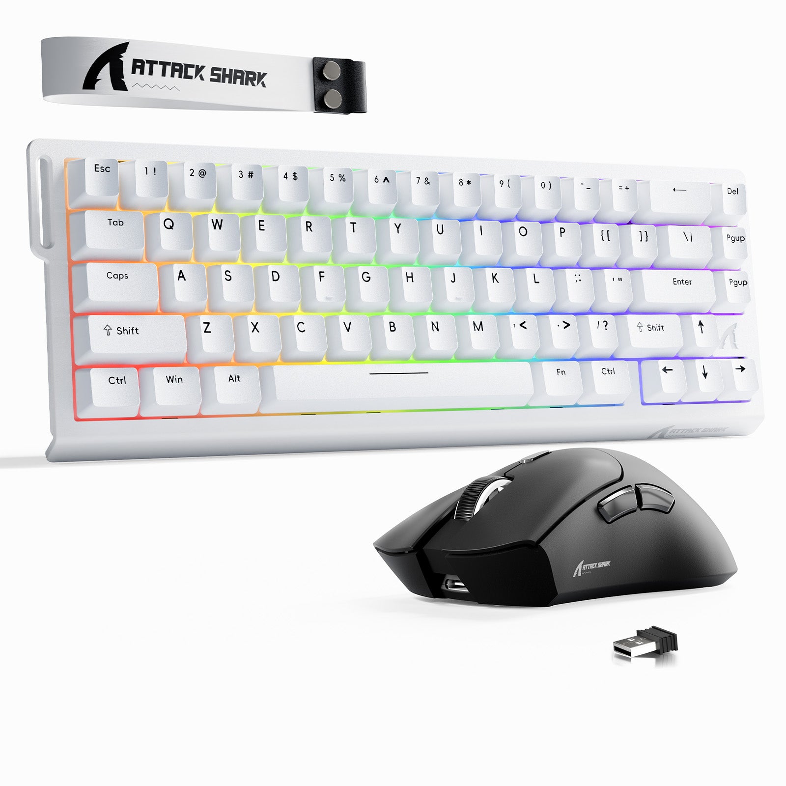 ATTACK SHARK X68HE ラピッドトリガーキーボード + R1 ワイヤレス ゲーミングマウス バンドル
