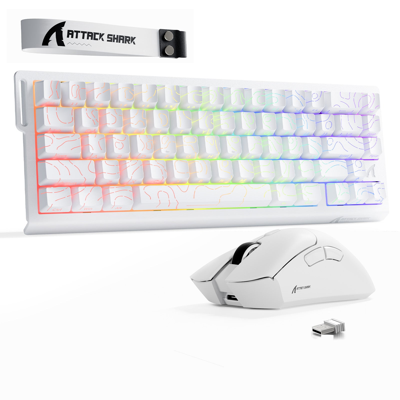 ATTACK SHARK X68HE ラピッドトリガーキーボード + R1 ワイヤレス ゲーミングマウス バンドル