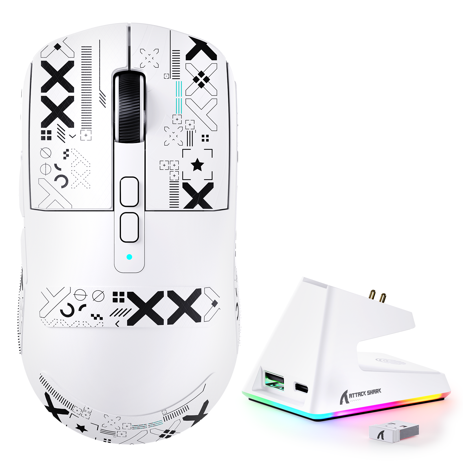 ATTACK SHARK X6 充電ドック付き3モードゲーミングマウス