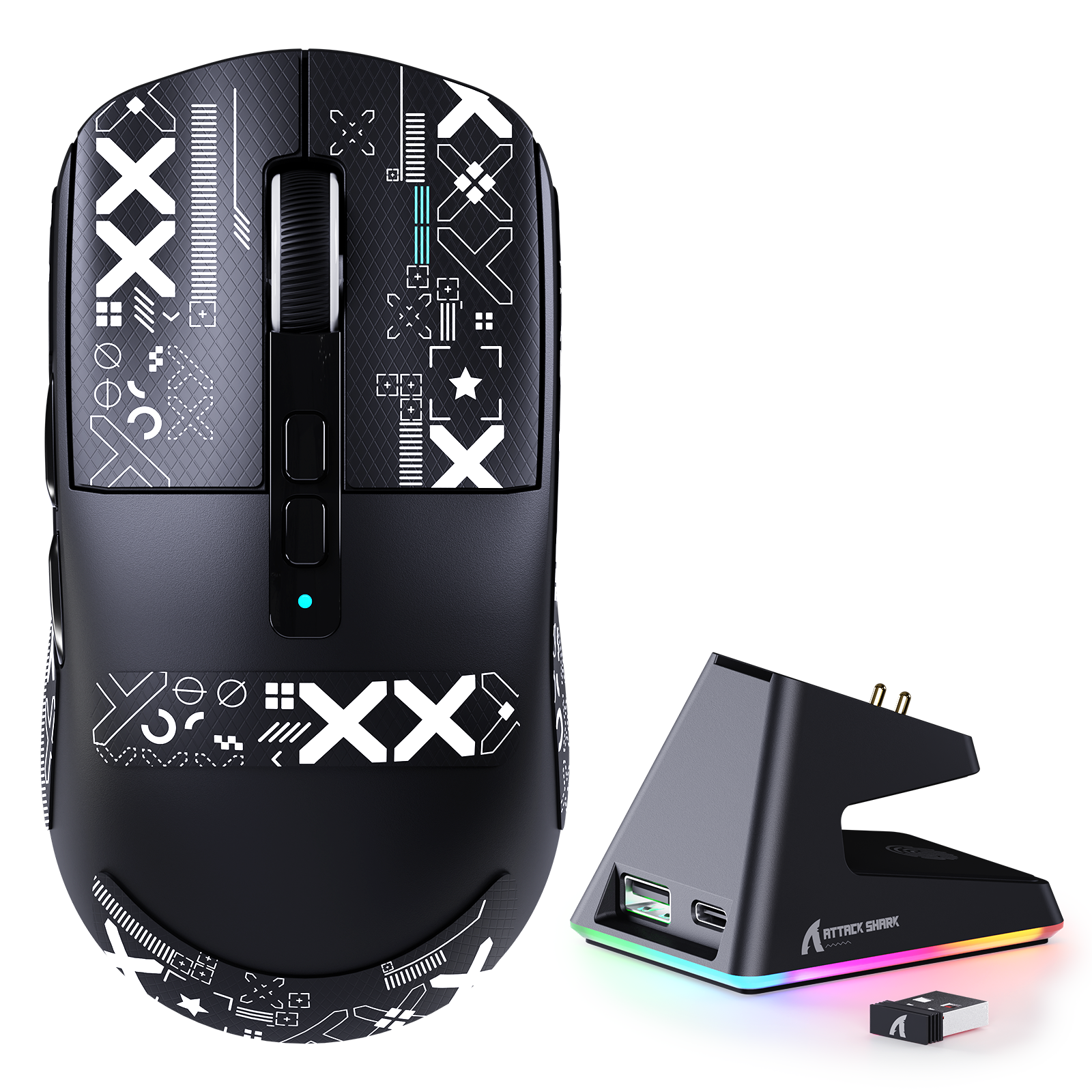 ATTACK SHARK X6 充電ドック付き3モードゲーミングマウス